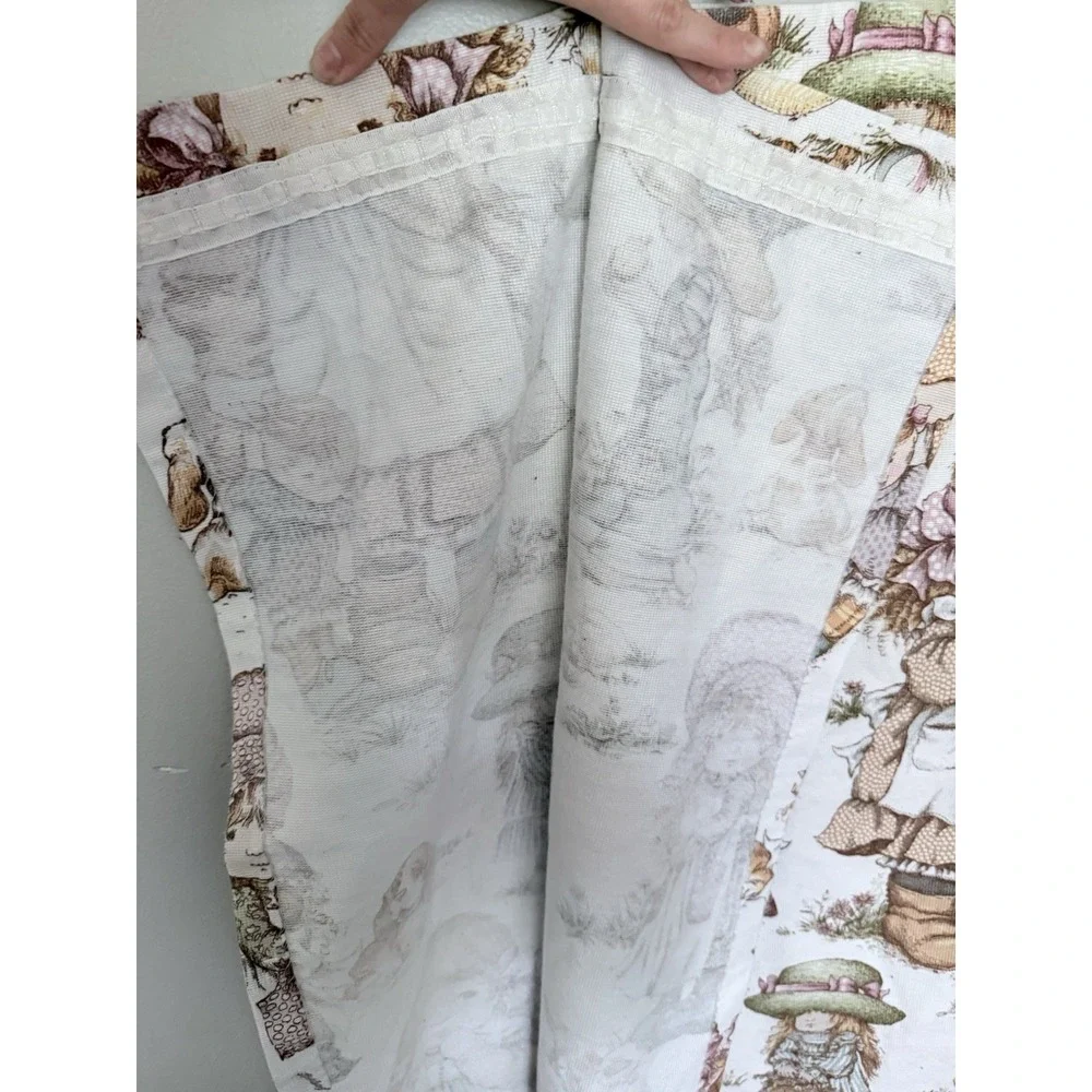 Sarah Kay Retro Kitsch‎ Holly Hobbie Pair Of Curtain Panels 70s Cottage Whimsy